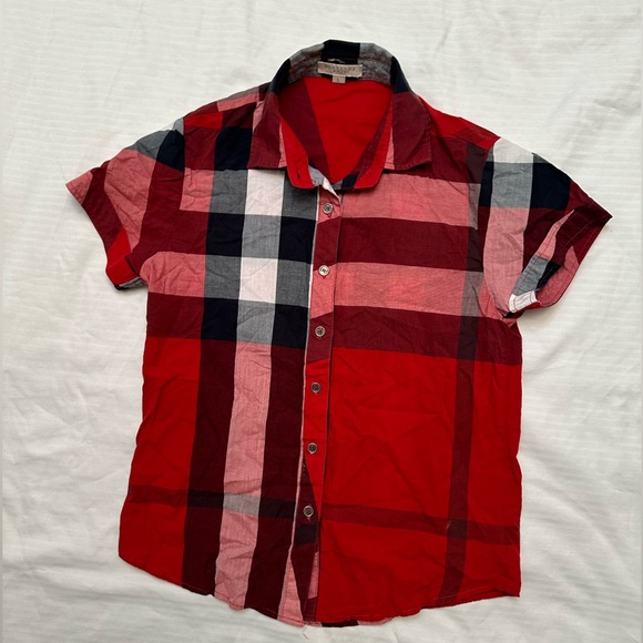 Burberry red women shirt US size 4petite - Picture 9 of 16
